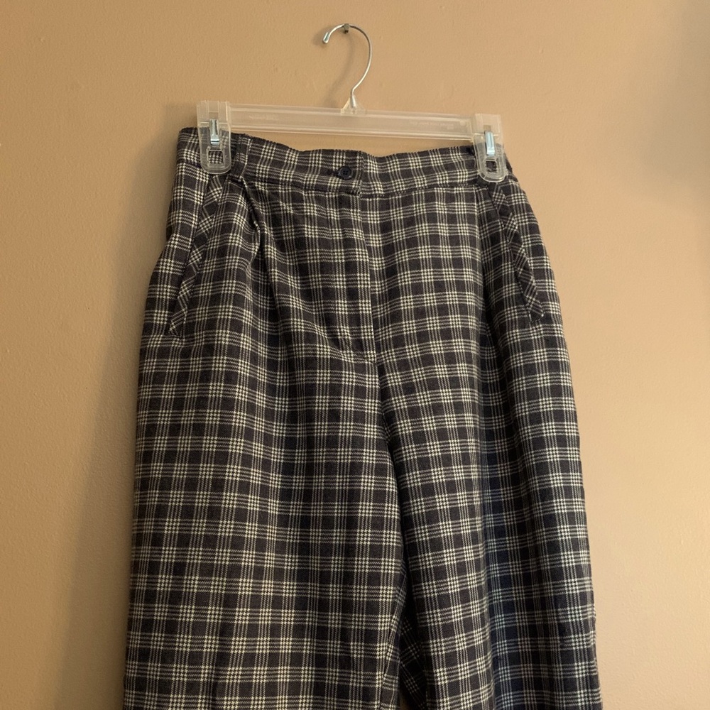 Retro Plaid Trouser Pants
